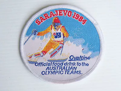 Vintage Ovaltine Sarajevo 1984 Embroidered Souvenir Patch Woven Cloth Sew Badge • $19