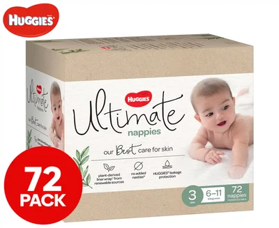 $53.04 • Buy Huggies Ultimate Size 3 Crawler 6-11Kg Nappies Jumbo 72Pk
