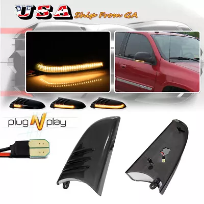 Smoke LED Side Mirror Signal Lights For 02-09 Chevrolet Trailblazer & GMC Envoy • $64.99