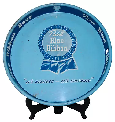 Pabst Blue Ribbon Beer Metal Serving Tray 13 1/4” Diameter Vintage • $59.95