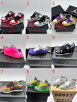 Variety Mini Sneaker Keychain With 3D Shoebox Option/ Mini Kicks Collectible • $10.50