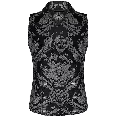 Men’s Handmade Silver/Black Victorian Cavalier Waistcoat Vest • $49.85