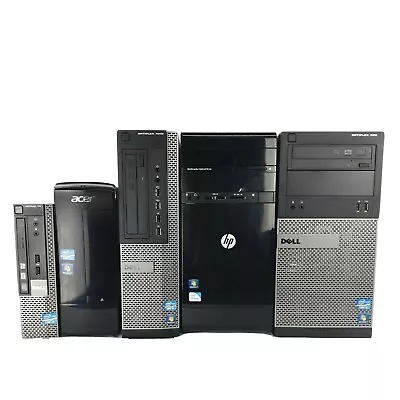 £59.99 • Buy Cheap Windows 10 Desktop PC Bundle, Dell/HP/Acer, Dual Core/i3/i5, Monitor, WiFi