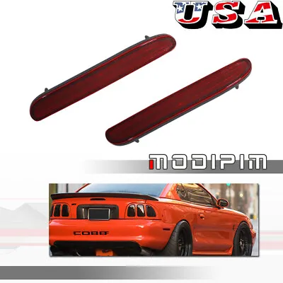 Red Lens Rear Side Marker Signal Lamp Housings Kit For For 1994-98 Ford Mustang • $16.99