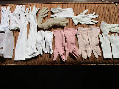 Lot Of 7pr Vtg Fashion Gloves Women’s 1950s-1960s Nylon & Cotton W/Few Odd Ducks • $24.99