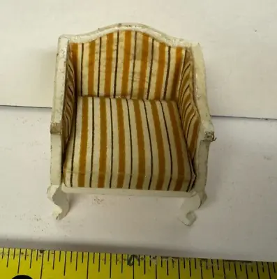 Vintage Lundby - Miniature Dollhouse - Upholstered Wooden Chair • $12.75
