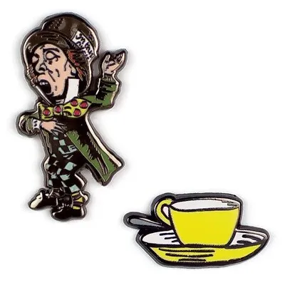 Mad Hatter  - 2 - Piece Enamel & Metal Pin Set (BRAND NEW MERCHANDISE) • $13.95