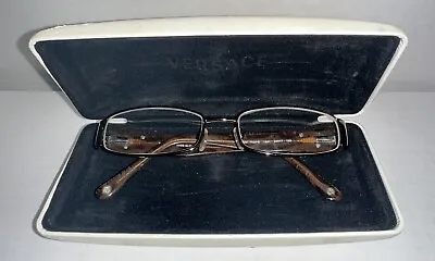 VERSACE Glasses Frames MOD 1122-B 1061 Bronze/Brown Auth. 53-17 Made In Italy • $24.99