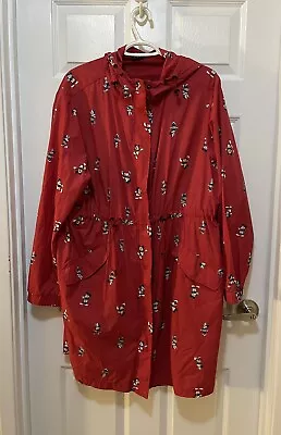 Torrid 2 2x Plus Disney Mickey & Minnie Mouse Red Hooded Rain Wind Jacket Coat • $58.26