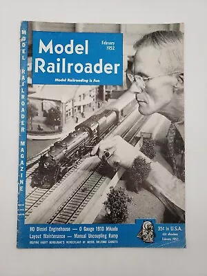 Vintage Model Railroader Magazine - February 1952- Train Hobbyist Miniature • $3.39