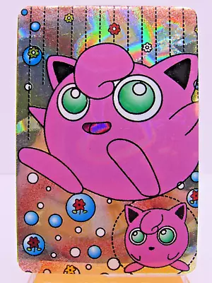 Vintage 90's Japanese Pokémon Vending Prism Holo STICKER Card! Jigglypuff! • $41.86