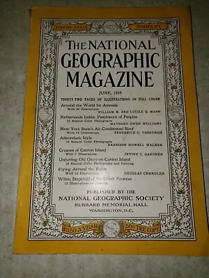 Vtg June 1938 National Geographic MagazineFlaws SalvagedCanton IslandBaltic • $4