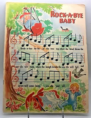 Vintage Nursery Rhyme Lyric Sheet Music Book Illustrated By Ethel B. Taylor • $21.12