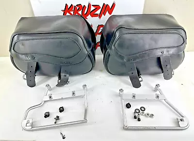 2003 Victory Vegas OEM Leather Saddlebags + Mounting Hardware • $349