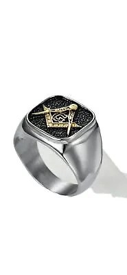 Masonic Ring Stainless Steel Size 11 • $10.49