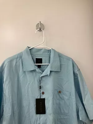 F/X Fusion Light Blue FX 802   Short  Sleeve Button  Shirt 2xl XXL  NWT NEW • $25.47