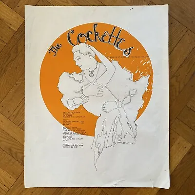 Vintage 1970 THE COCKETTES In LES GHOULS Halloween Original Poster Todd Trexler. • $345