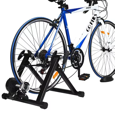 Gymax Folding Magnetic Bike Trainer Stand Bicycle Riding Exercise W/ 8 Speeds • $69.49