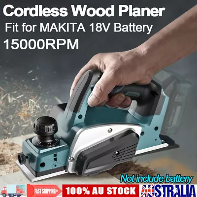 Cordless Electric Wood Planer Handheld Door Plane Sander For Makita 18V Battery • $64.59