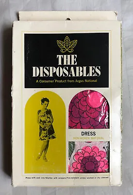 Groovy Paper Dress Never Worn 1960s Floral Pattern Original Package • $110