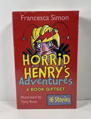 Horrid Henry's Adventure Book Set | 4 Books 16 Stories | Francesca S | Brand New • £4.99