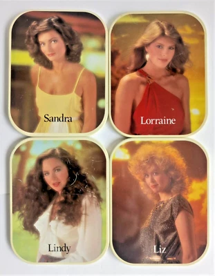 £35 • Buy Rare Vintage Tennents Lager Can Girl Coasters - Metal Beer Mats 1970s 80s