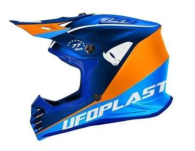 UFO 2024 Motocross Helmet Youth Kids Orange Blue Gloss -  All Sizes • $119.97