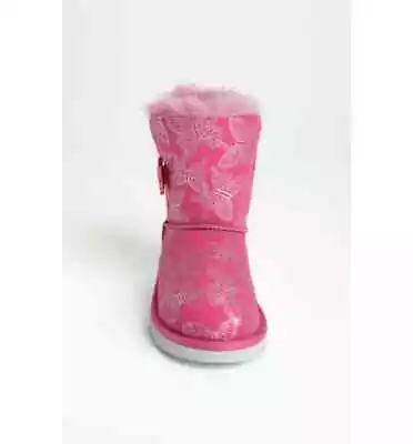 Ugg Australia Youth Kids Pink Size 6 Bailey Button  Butterfly Boot • $99.99