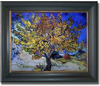Black & Gold Framed Mulberry Tree By Van Gogh Canvas Art (16 In X 20 In Framed) • $89.99