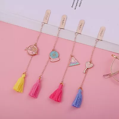 Metal Bookmark Vintage Flower Bookmark Delicate Tassel Bookmark Book Lover Gifts • £1.99