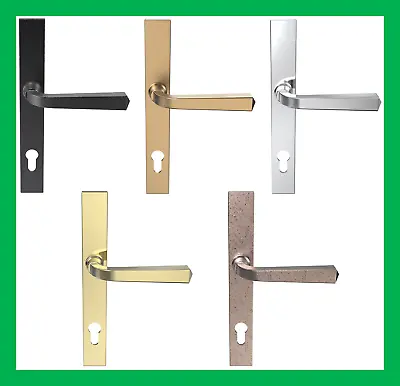 MILA Heritage Lever Euro Backplate Door Handle Set External Use Various Finishes • £29.50