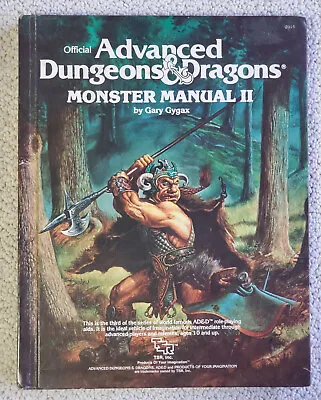 1983 Official Advanced Dungeons & Dragons Monster Manual 2 • $40