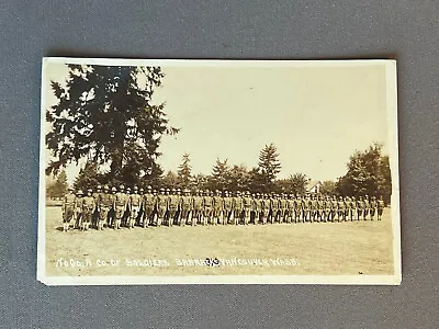 Washington WA RPPC Vancouver Company Of Soldiers At Attention Co. A Ca 1920 • $13.99