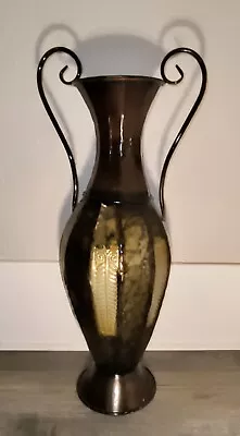 Hosley 26  Tall Multi Tone Metal Handled Floor Vase Oxidized Finish MultiTone • $36