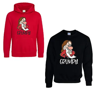 Grumpy Dwarf Hoodie Grumpy Dwarf Snow White Jumper Unisex Hood Top • £22.01