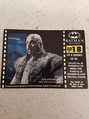 Batman Returns  Poster Sticker  #18 1992 • $2.25