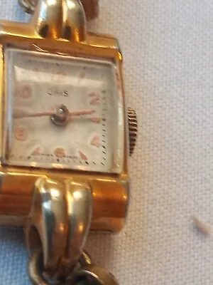 Vintage Oris Ladies Windup Cocktail Dress 1940s Working Watch Gold Plated • £22