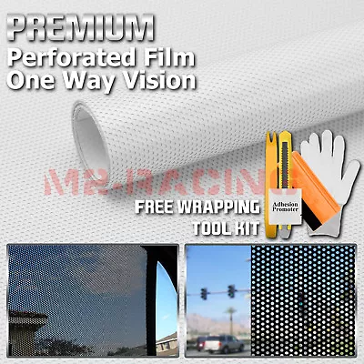 11 Sizes Perforated One Way Vision White Print Media Vinyl Privacy Window Film • $2.99