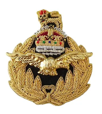 RAF Air Rank Cap Badge - Kings / Tudor Crown - Wire Embroided Royal Air Force • $41.07
