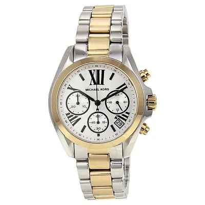 Michael Kors Mini Bradshaw  2 Tone Silver+goldroman # Sbracelet Watch Mk5912 • $182.49