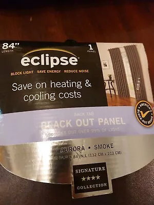 Eclipse Curtains Black Out Aurora Smoke. 1 Panel Signature Colection • $9.95