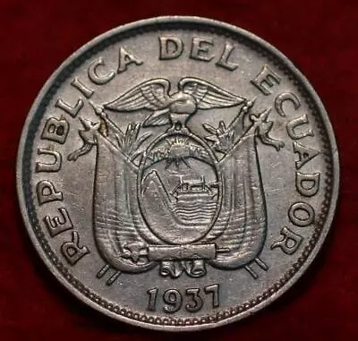 Uncirculated 1937 Ecuador 20 Centavos Clad Foreign Coin • $0.99