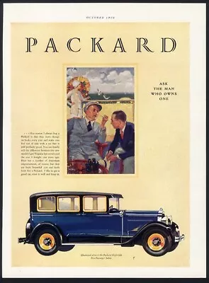 PACKARD Eight 626 Auto Car Ad 1928 Dark Blue Five Passenger Sedan • $9.95