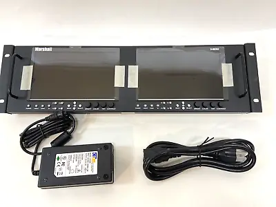 Marshall V-MD702-3GSDI Dual 7  LCD Rack Mount Monitor 3G-SDI - New Open Box • $985