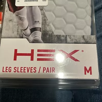 Pair - WHITE McDavid Basketball HEX Protective KNEE PADS Size Medium 2 Pcs NEW! • $15