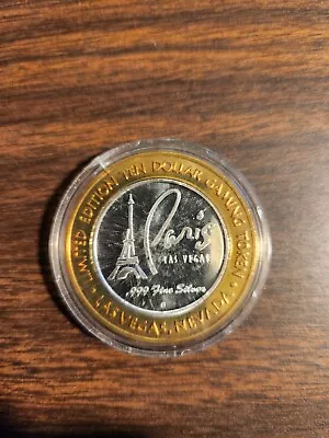 $18.95 • Buy Limited Edition Ten Dollar $10 Paris Casino Gaming Token .999 Fine Silver New