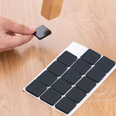 30 Self-Adhesive Protector Rubber-Mat Non-Slip Pads Chair Leg Sofa Table Feet UK • £3.18