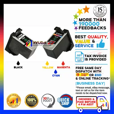 2x Yyuda NoN-OEM Ink Cartridge PG-40 CL-41 For Canon IP2400 / MP460 • $38.50