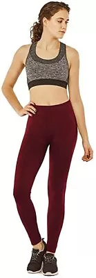 MOPAS Leggings - Women's Fleece Lined Full Length Leggings Free Size - Burgundy • $10.95