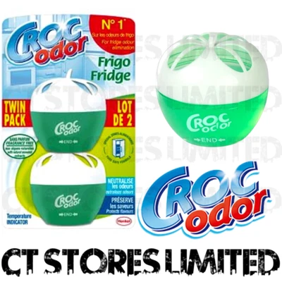 £5.95 • Buy NEW Bulk Croc Odor Fridge Freshener Deodoriser Twin Pack